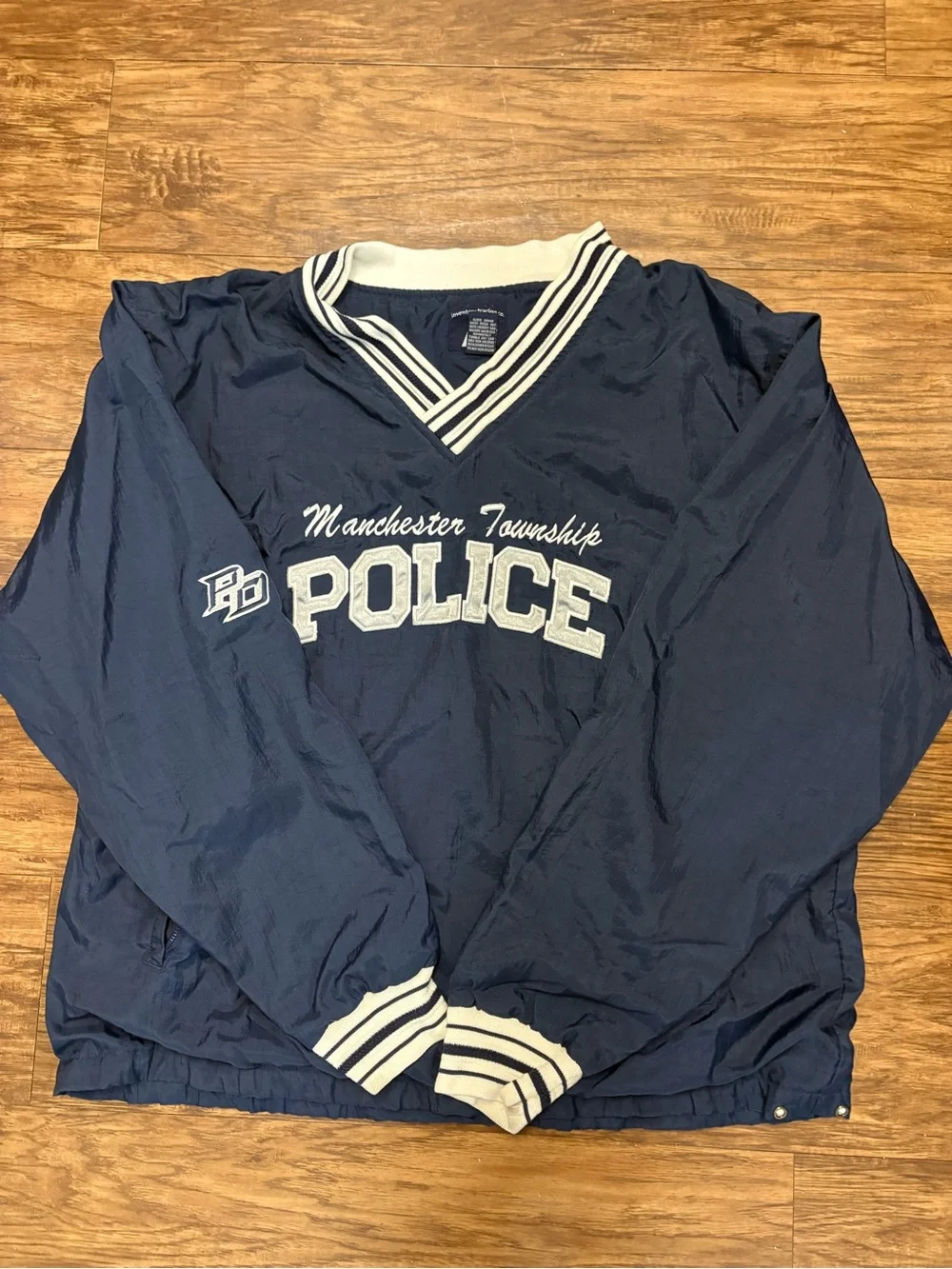 Manchester Township Police Navy Pullover Windbreaker Sweater